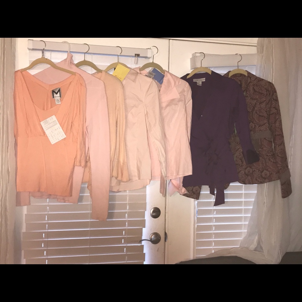 12pc pink/purple blouses, sweaters, blazers NWT